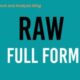 RAW Full Form Research and Analysis Wing