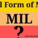 What is the full form of MIL - MIL full form